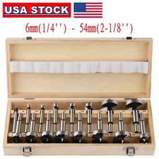 16pcs 6-54mm Forstner  Bit Set Metric Boring Hole Saw Set Woodworking Drill Bit
