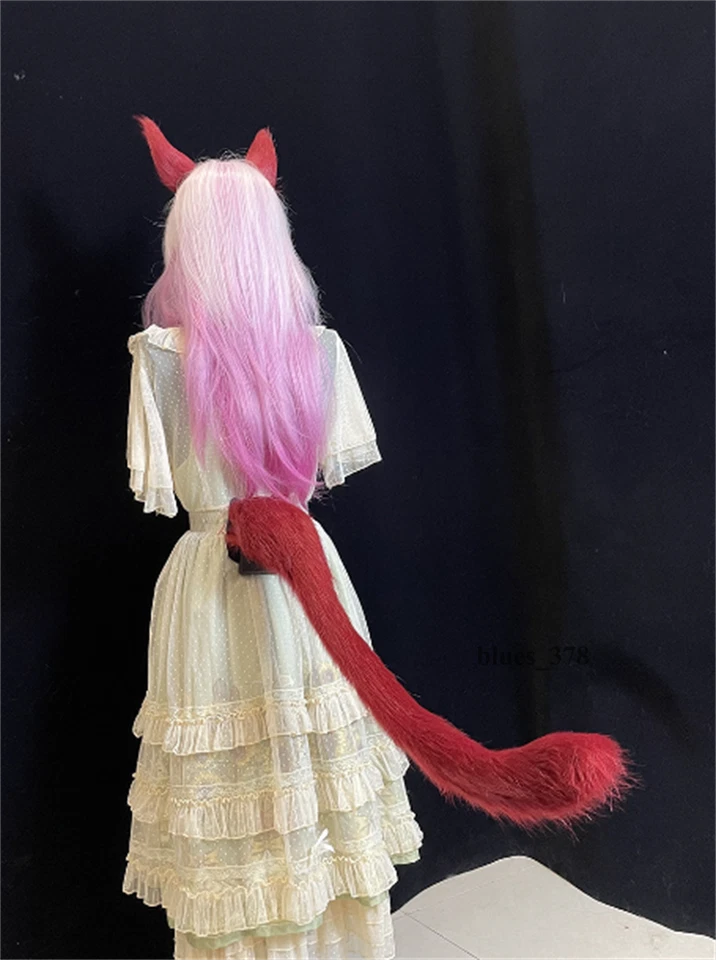 ff14 Final Fantasy XIV G'raha Tia 31 en Rojo Felpa Cola Oreja Juegos con disfraces Fiesta Accesorios Foto 3 de 4