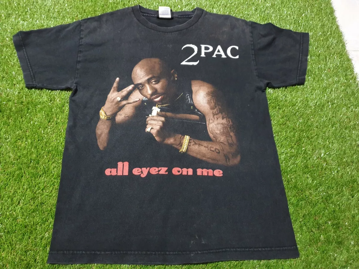 Rare Vintage 2000s 2pac tupac all eyez on me t shirt hip hop rap tee Size M