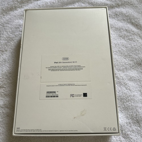 Apple iPad 8th Generation 32GB Wi-Fi EMPTY BOX ONLY Space Grey - Photo 3/11