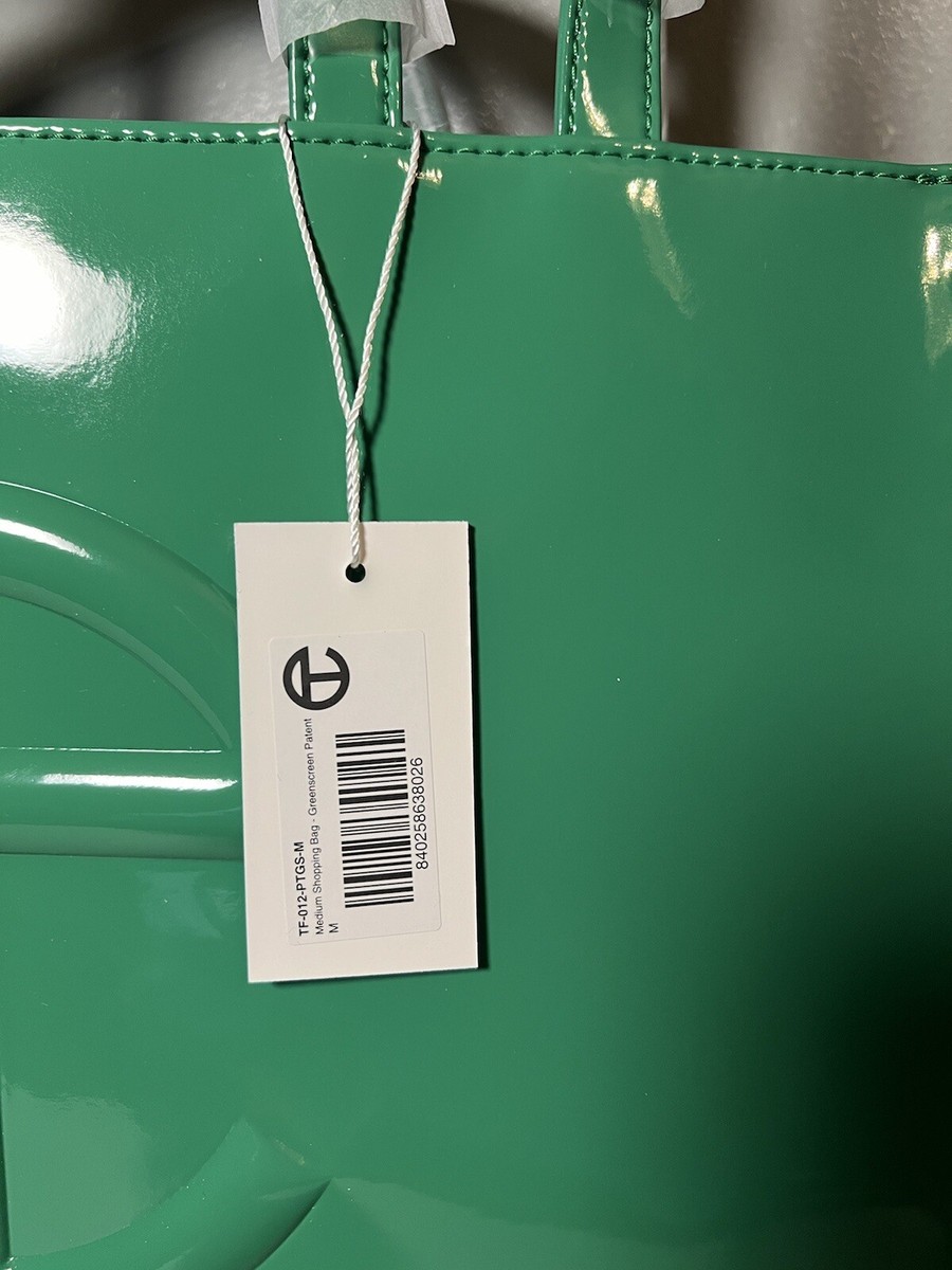 【新品・正規品】TELFAR ショルダーバッグ sサイズ greenscreen Small Shopping Bag - Greenscreen Patent
