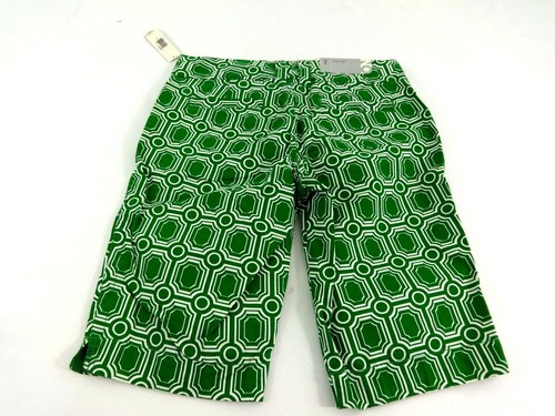 NWT OLD NAVY WOMENS GREEN & WHITE ABSTRACT CASUAL LONG SHORTS SHORTS SIZE 2 - Picture 3 of 4