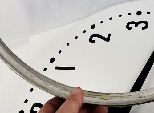 Vintage Cincinnati 18.5" white Clock dial, Rim & movement for Parts / repair - Picture 7 of 13