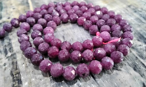 Natural Ruby, 4mm, Faceted, Approx 98pce, Free postage. Oz Seller