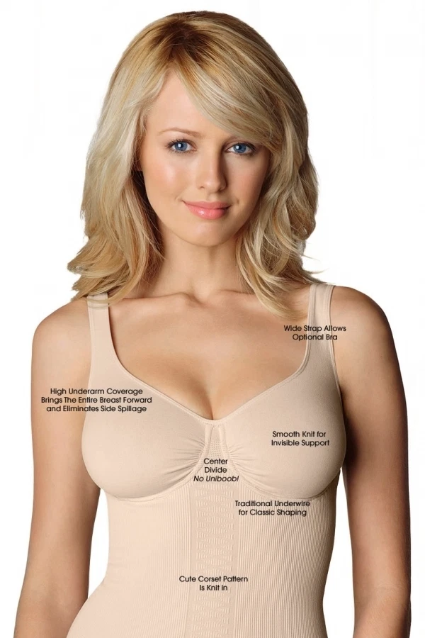 Camisola SASSYBAX con aros TORSO RIBETE XL NEGRA Shaping Top Foto 2 de 4