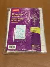 Staples 5-1/2" x 8-1/2" Sheet Protectors Clear - 1 pack of 25