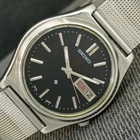 JAPAN VINTAGE SEIKO EXPO 70 AUTOMATIC 7019A MENS BLACK COLOR DIAL WATCH a2611-U