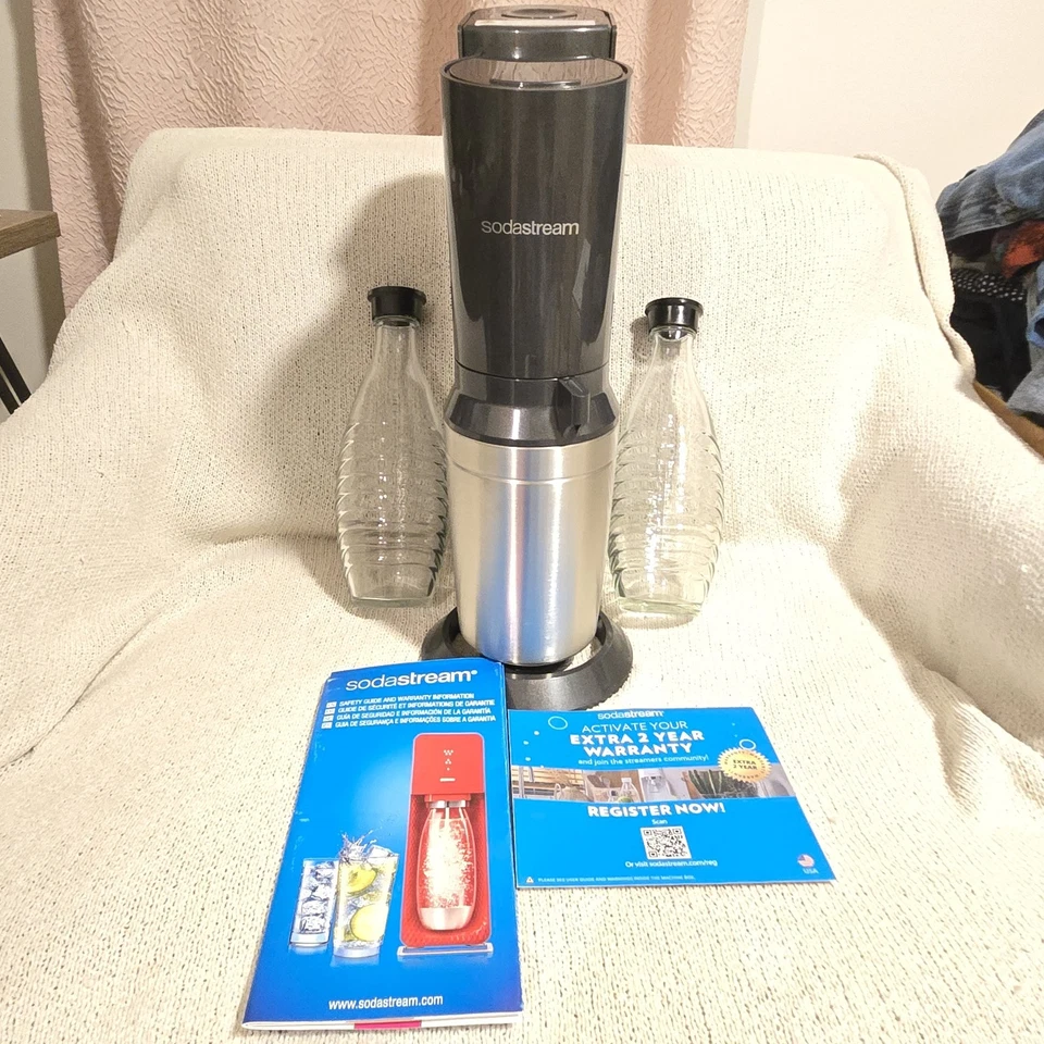 KIT DE INICIO 2 jarras de vidrio para hacer agua con gas Sodastream AquaFizz SIN cilindro Foto 2 de 4