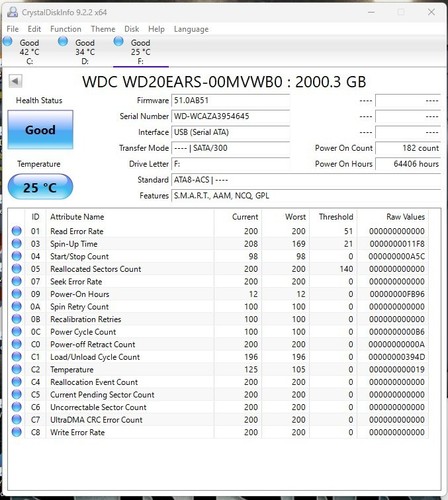 WD Drive Portable HDD 2TB External Hard Drive & AC Adapter Tested and Works Fine - Photo 5/5