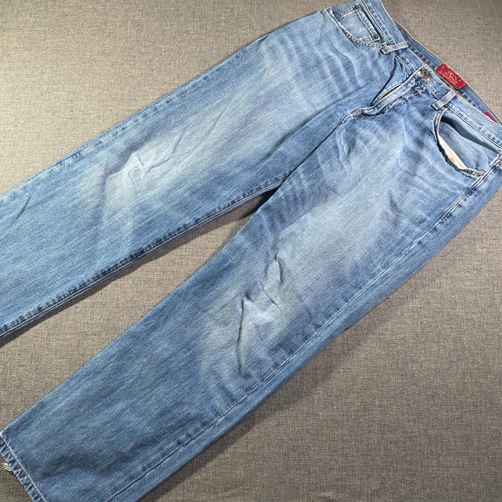 Mens W34 L32 Medium Wash Denim