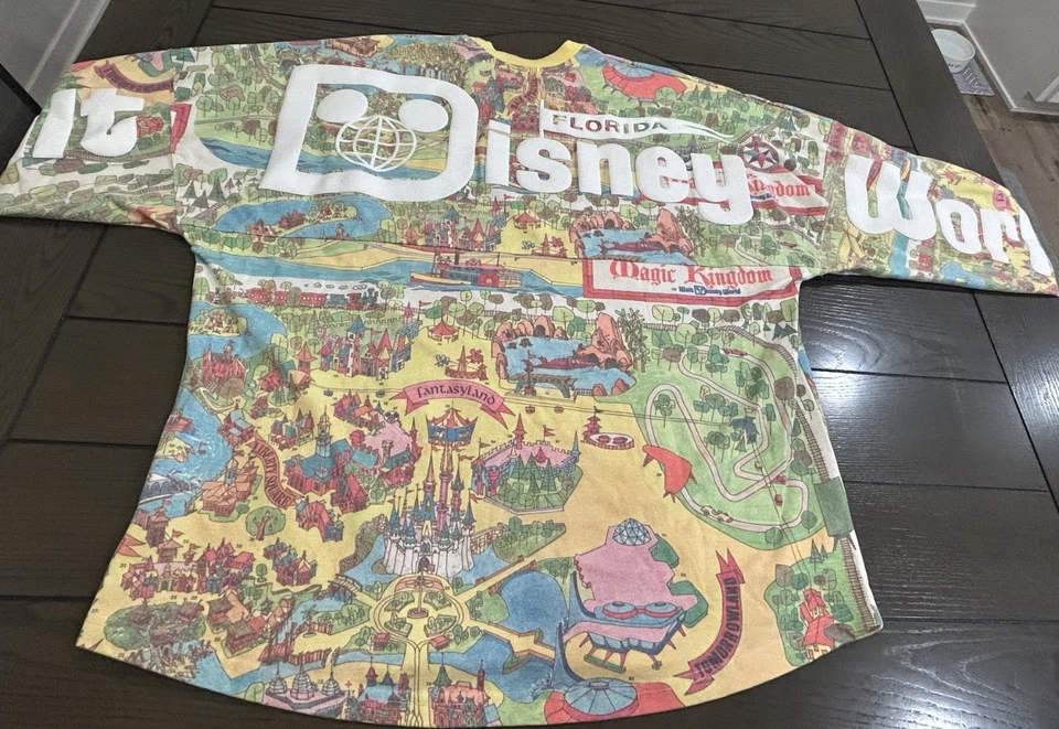Camiseta deportiva Walt Disney World 50 aniversario Vault Magic Kingdom Map Spirit XL Foto 2 de 3
