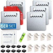 Elegante Selbstklebende Bilderhaken 6er Set für Bilder bis 4kg – Ohne Bohren