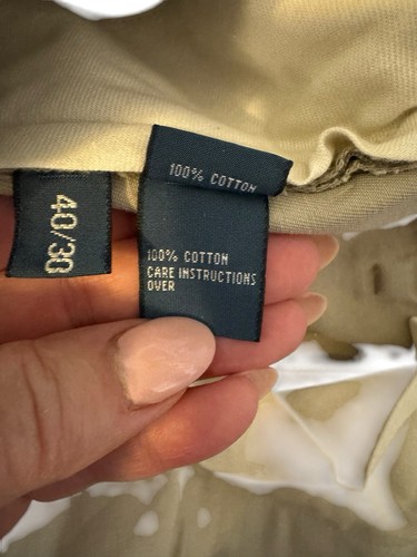 Polo Ralph Lauren NUOVA 40 X 30 vestibilità classica pantaloni cotone twill chino cachi - Foto 8 di 10