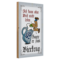 Holzschild Bier 20X30Cm Kann Nicht Ohne Dich Nicht Leben