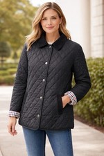 Laura Scott Quilted BarnChore Coat Jacket Size L Coastal Grandma Quiet Luxury