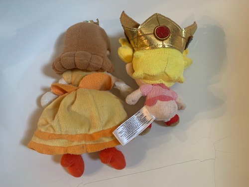 Super Mario Princess Daisy & Baby Peach Plüsch Puppen Nintendo Little Buddy - Bild 2 von 2