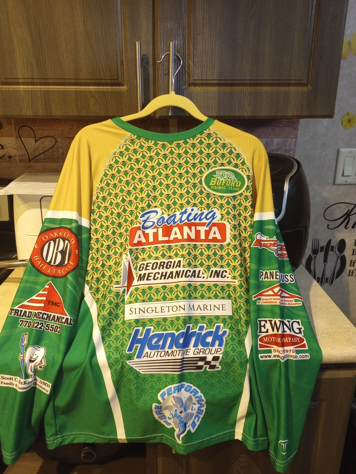 TakeDown Fishing Shirt Long Sleeve Yellow And Green Sweat Resistant