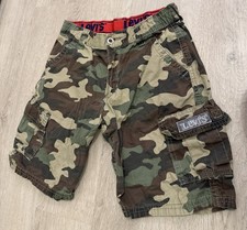 Levi s Shorts Boys 14 Reg Camo Cargo Waistband Adjustable Outdoors Hiking Fishin