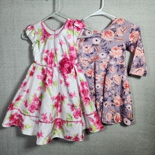 Jona Michelle Unbranded Floral Girls 4 Dresses Set - Pink and Purple spring