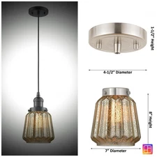 Innovations Lighting 201C-OB-G146 Franklin Restoration Chatham Pendant Mercury