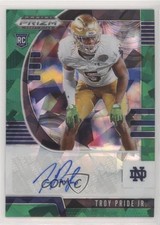 2020 Prizm Draft Picks Rookies FOTL Green Ice 14/18 Troy Pride Jr #224 Auto 2k5