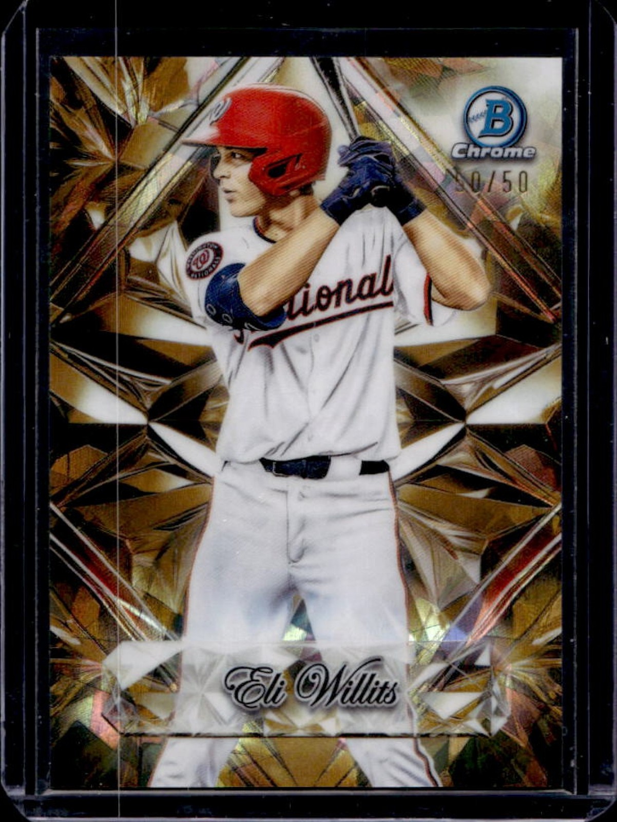 2025 Bowman Draft Sapphire Eli Willits Selection Gold Refractor #/50 Nationals