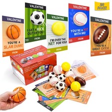 Valentine  s Day Gifts for Kids, 20 Pack Sports Stress Balls with Exchange Car...