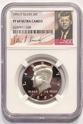 1995 S JOHN F. KENNEDY Silver Proof NGC Graded PR69UCAM 50c Coin