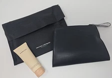 Narciso Rodriguez Black Faux Leather Cosmetic Clutch, Dust Bag & Body Lotion