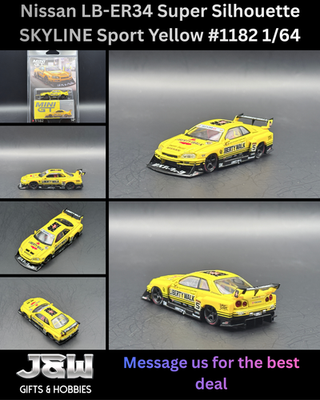 Mini GT (JDM) Nissan LB-ER34 Super Silhouette SKYLINE Sport Yellow