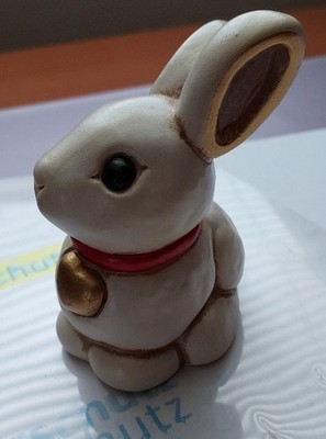 THUN kleiner Thun Keramik Hase mit Herz Bozen Italy Easter Bunny ca.10cm