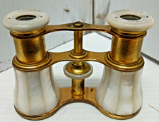 Antique Lemaire Paris Mother of Pearl  Brass Opera Glasses   Late 19th Century