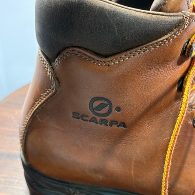 SCARPA TRIONIC Italy Vintage Hiking Backpacking All Leather  display picture 3