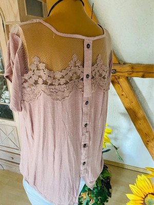 Leichte Tunika mit Spitze rosenholz von Sweet Wanderer Gr L