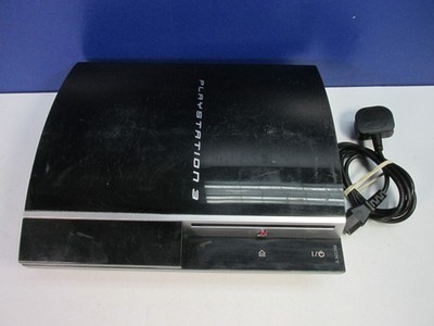 FUNKTIONSFÄHIGE Sony Playstation 3 PS3 schwarz FAT 80GB NUR KONSOLE VIDEOSPIEL