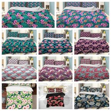 3D Tropical Floral Leaves Pattern Colorful Quilt Cover Duvet Cover Comforter set