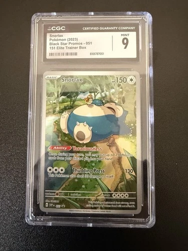 2023 Pokemon SVP En Scarlet & Violet 151 #051/165 Snorlax Black Star Promo CGC 9