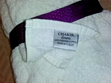 Chakir Turkish Linens Set 1 Bath Towel 1 Hand 1 Wash Cloth 100% Cotton White