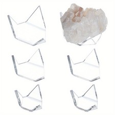 1set 6pcs 3 style Acrylic Display Holder for Geodes Rock Mineral Agate Fossil