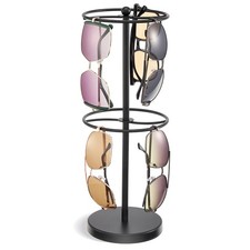 Sunglasses Organizer Glasses Display Stand, Eyewear Storage Holder Double-lay...