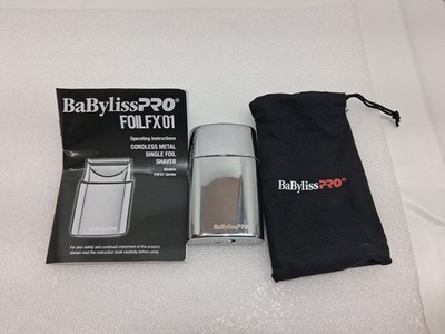 BaByliss Pro FoilFX01 Cordless Metal Single Foil Shaver. Untested. Missing Foil.