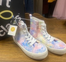 NEW Kids Girls Tie-Dye High Top TEE Sneakers Tennis Shoes - Art Class Sz 1