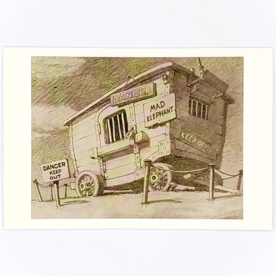 Dumbo Postcard Disney Concept Art Terrell Stapp Mrs Jumbo Mad Elephant Clearance