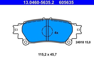 Brake Pad Set For Lexus RX 08-15 Toyota AQUA 11- PRIUS 11- 04466-47070