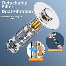 Gold Silver Sink Stopper for 27-40mm Drain Size with Construction