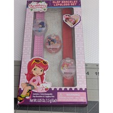 Strawberry Shortcake Slap Bracelet Lipgloss Set 2013 Sealed TCFC Lip Gloss