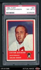 1963 Fleer #56 Cotton Davidson Raiders Baylor PSA 8 - NM/MT