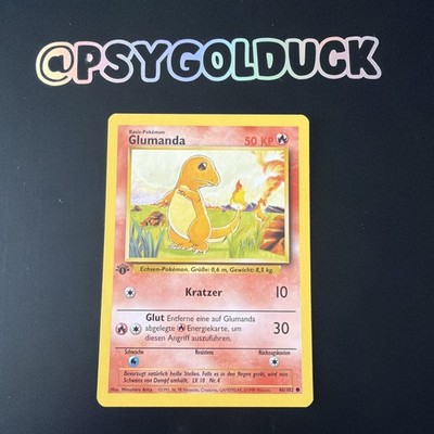 Pokémon TCG Charmander (Glumanda) Base Set 46/102 Regular 1. Edition DEUTSCH B5