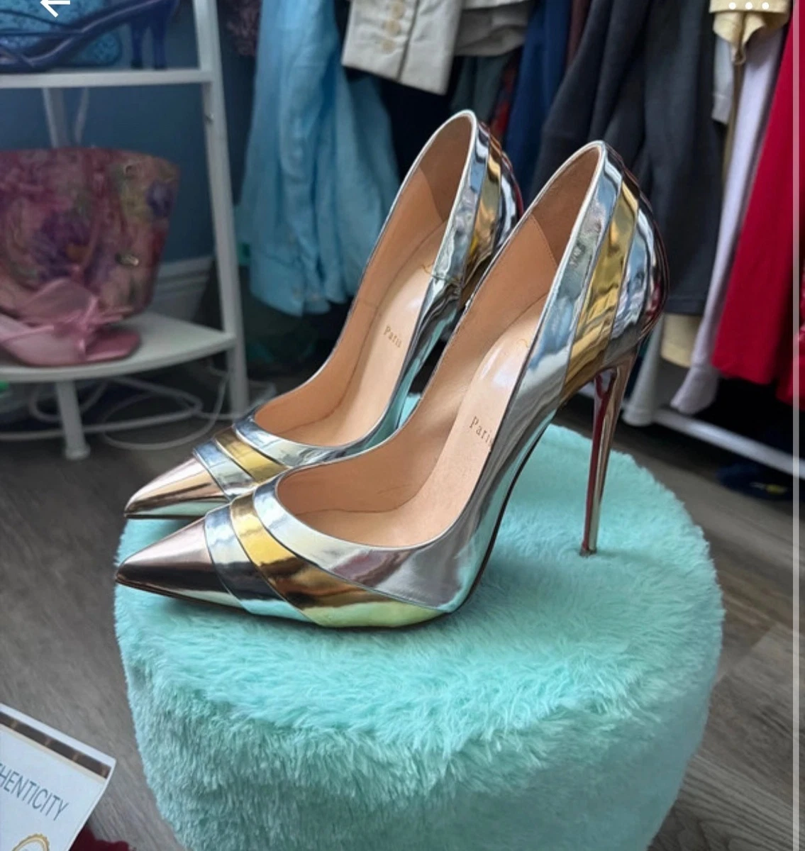 Christian Louboutin Gold Shoes for Women for sale | eBay