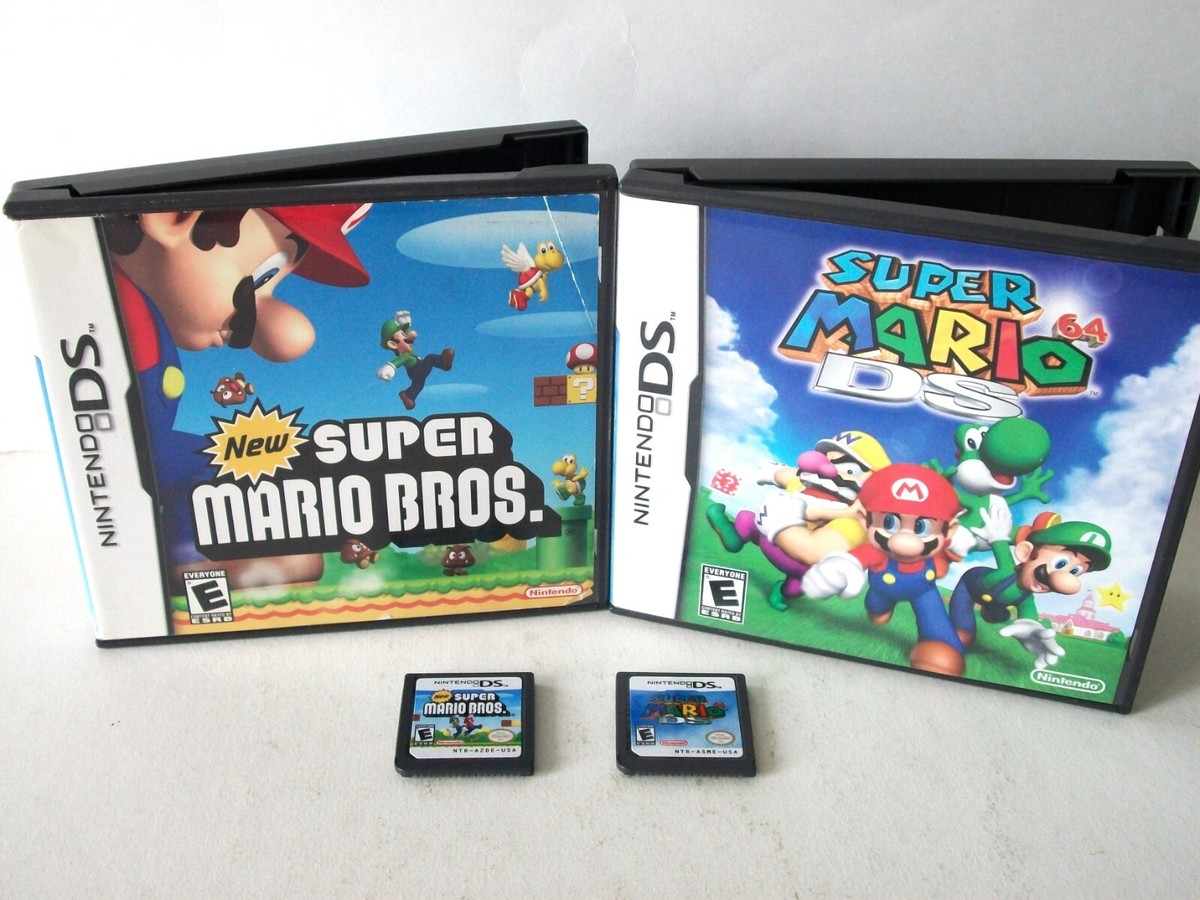 New Super Mario Bros and Super Mario 64 Nintendo DS Game Cart